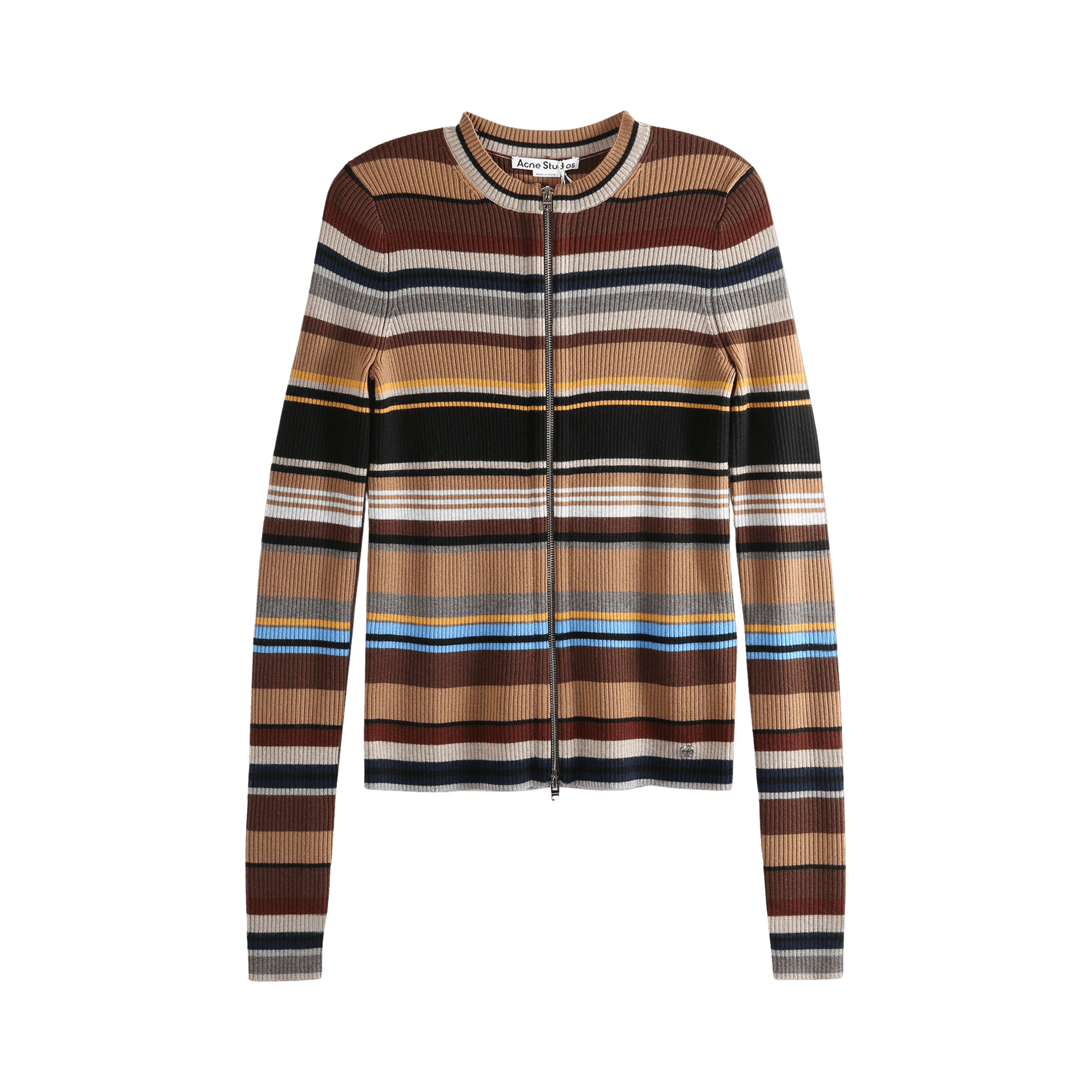 Acne Studios Crew Neck Cardigan 'Multi Brown'