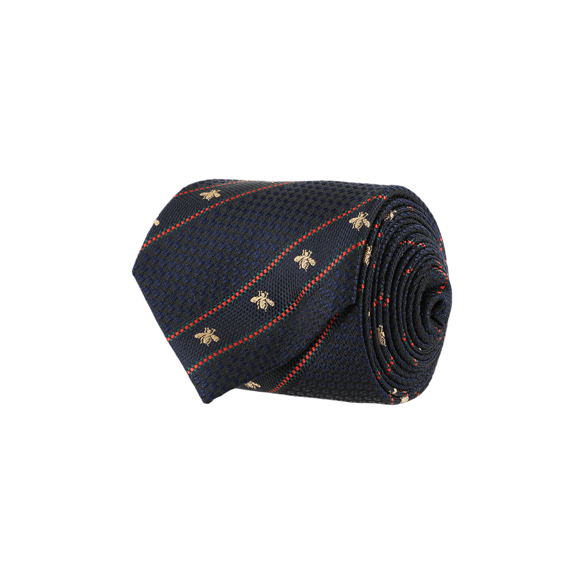 Gucci Bee And Web Silk Jacquard Tie 'Blue'