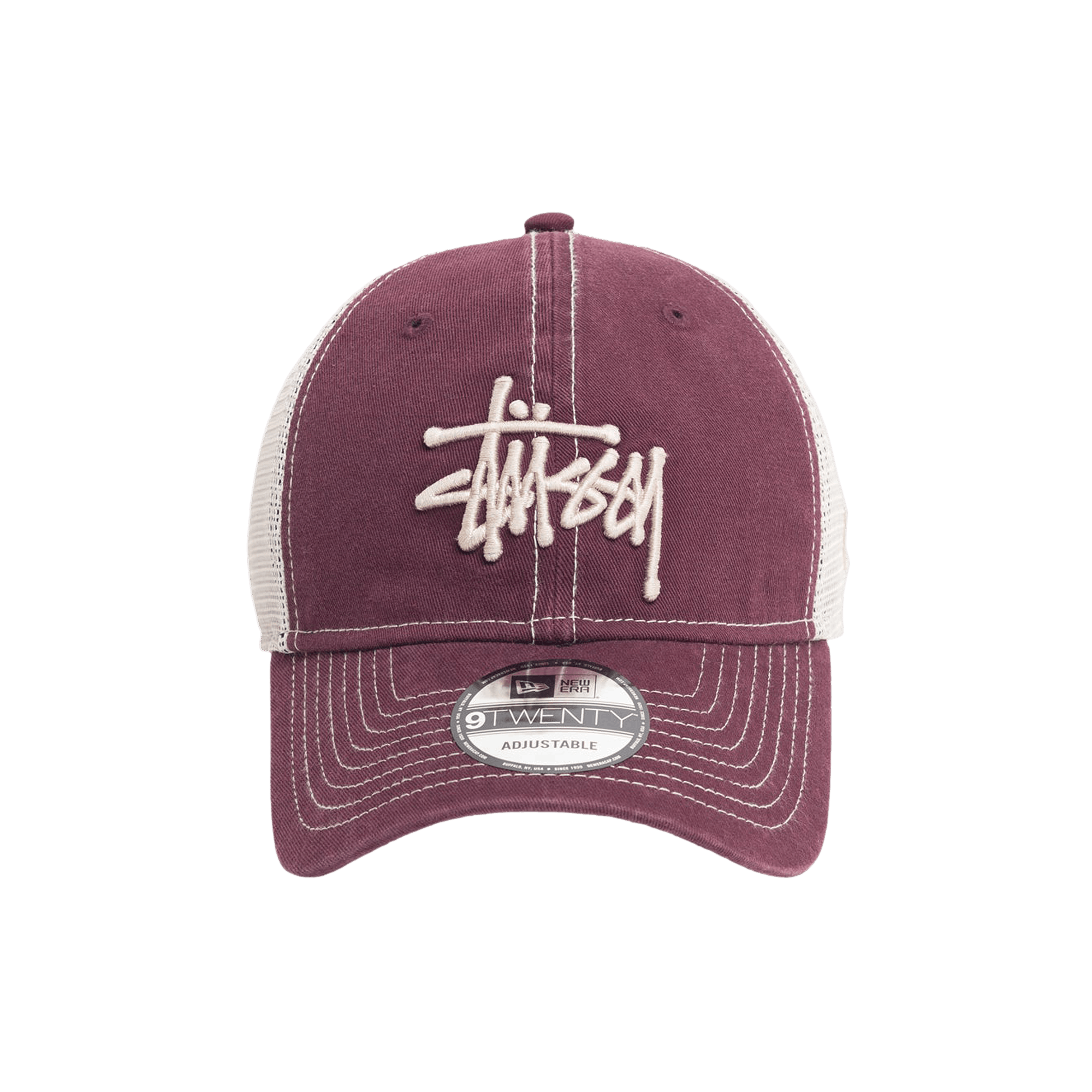 Stussy New Era 9twenty Washed Basic Trucker 'Maroon'