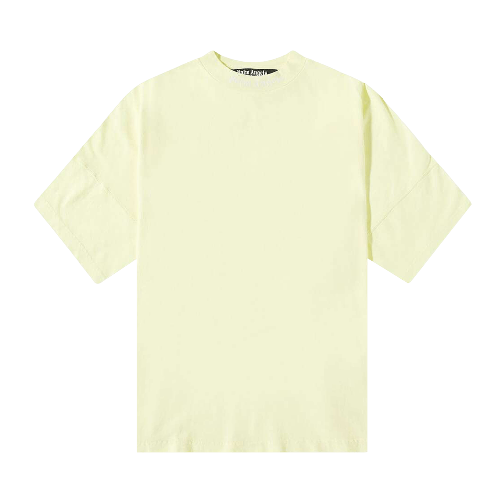 Palm Angels Garment Dyed Oversized Mock Neck Tee 'Yellow'