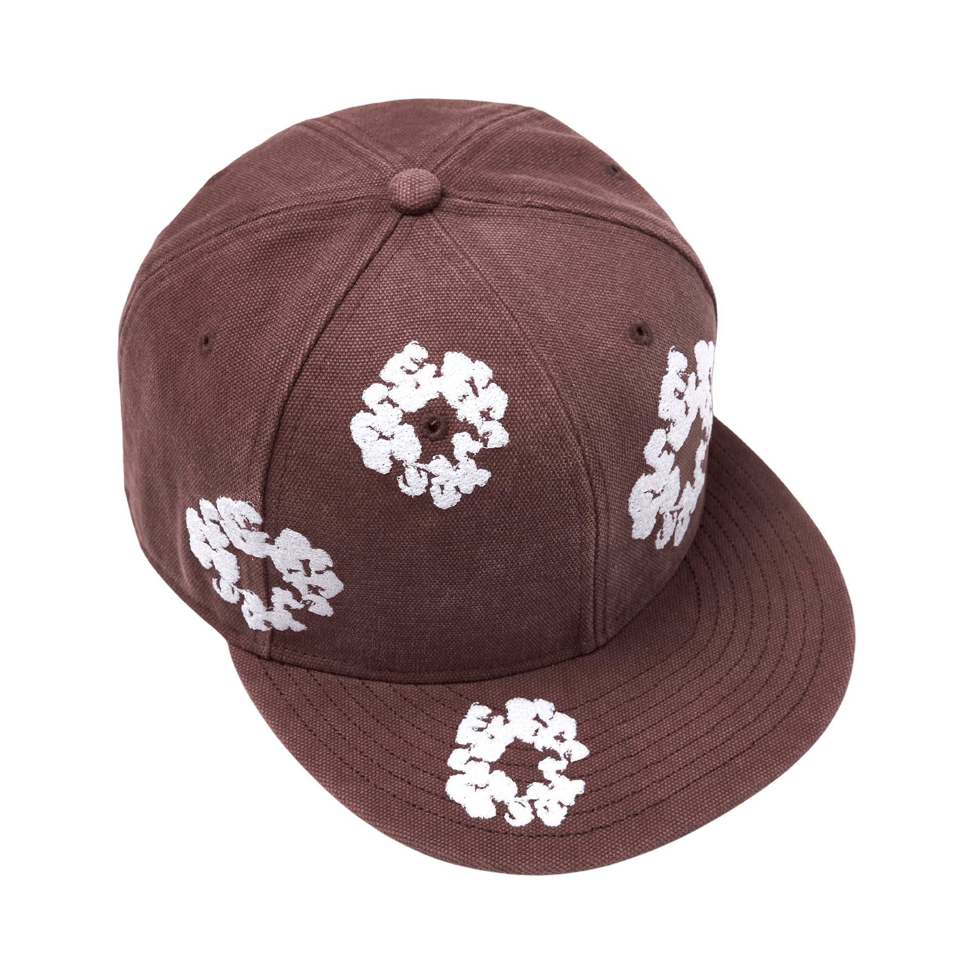 Denim Tears Cotton Wreath New Era 59FIFTY Canvas Fitted Cap 'Brown'