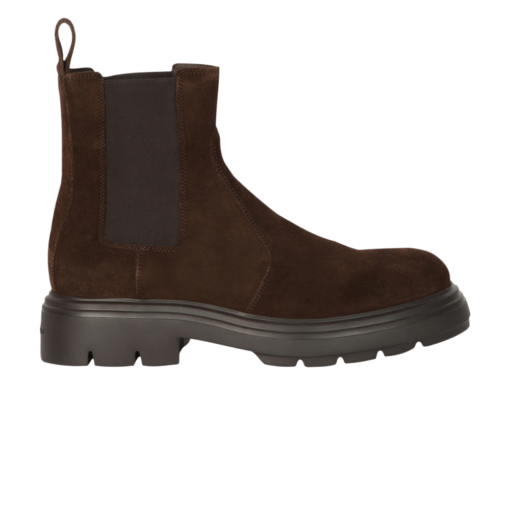 Ferragamo Doran Suede Chelsea Boot 'Medium Brown'