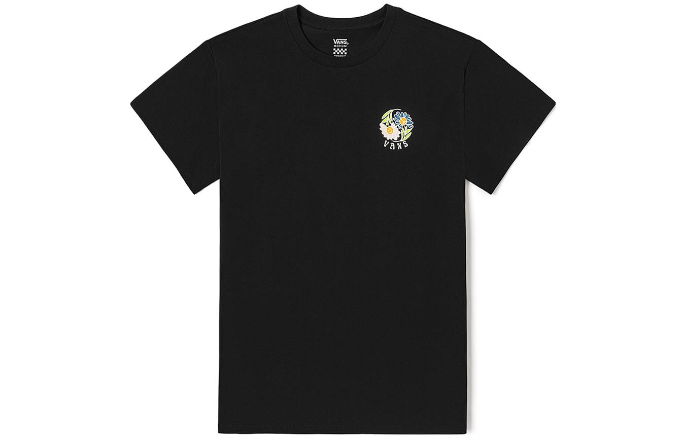(WMNS) Vans Flower T-shirt 'Black' VN0008ZDBLK