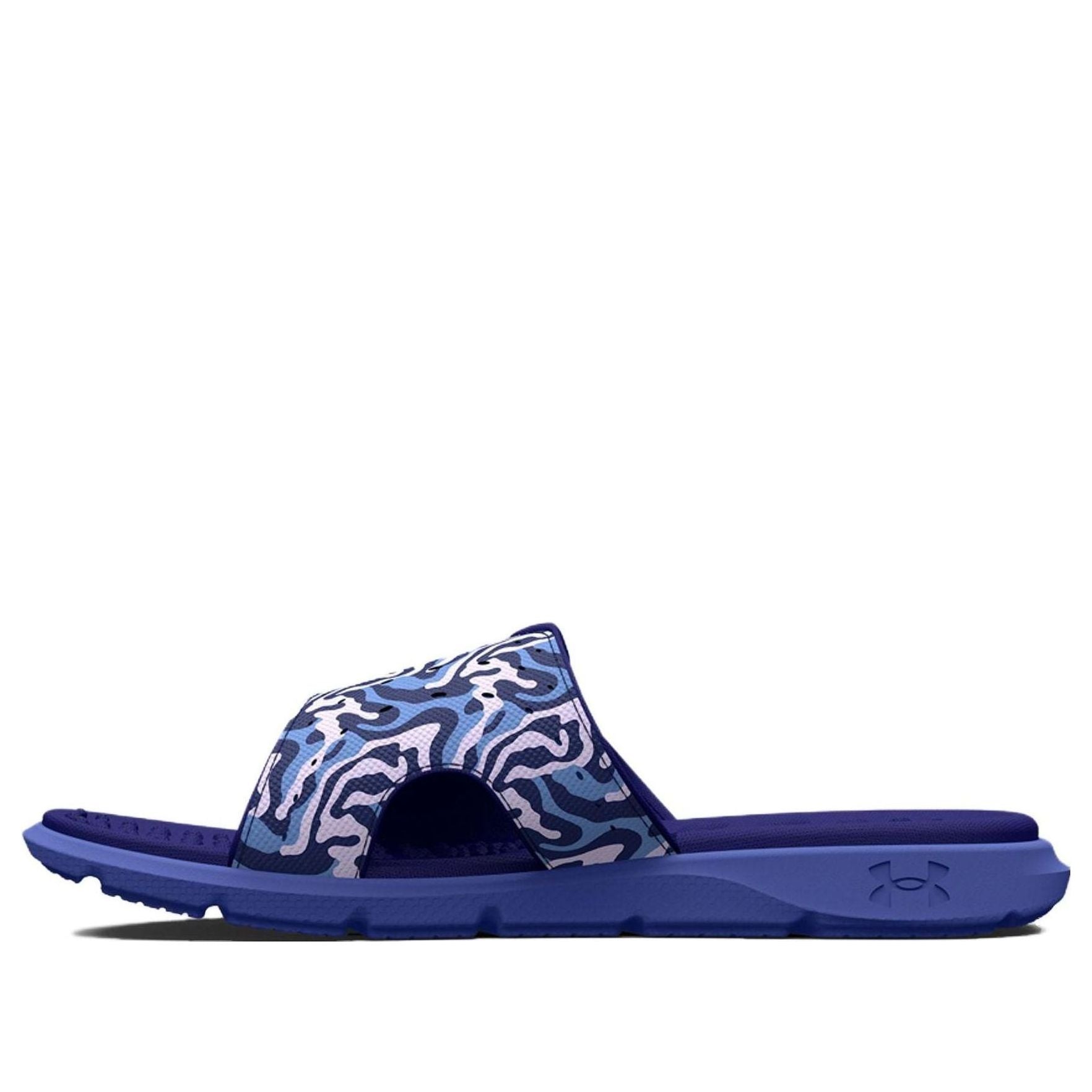 (WMNS) Under Armour UA Ignite Pro Graphic Strap Slides 'Blue Purple' 3026028-400