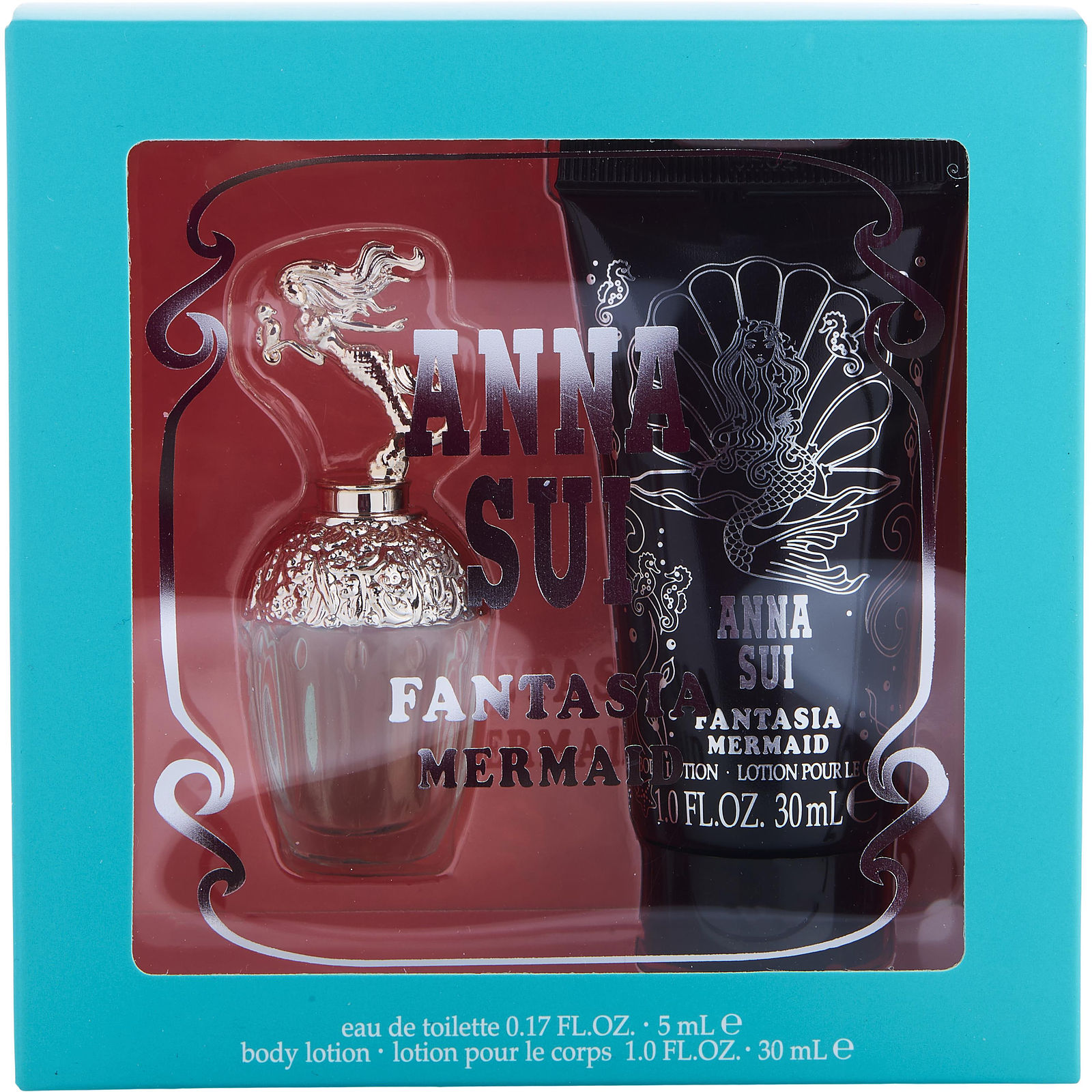 Anna Sui Fantasia Mermaid Eau De Toilette 0.17 oz Mini & Body Lotion 1 oz - Үнэртэй ус