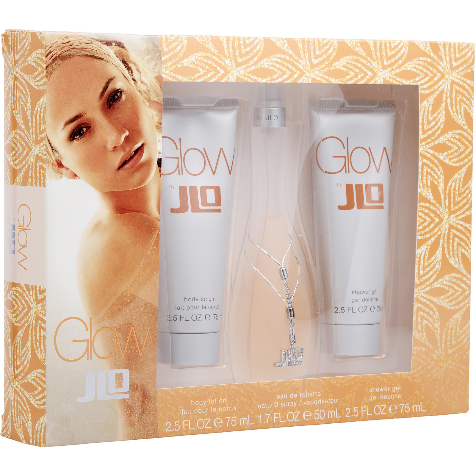 Jennifer Lopez Glow Eau De Toilette Spray 1.7 oz & Body Lotion 2.5 oz & Shower Gel 2.5 oz - Үнэртэй ус