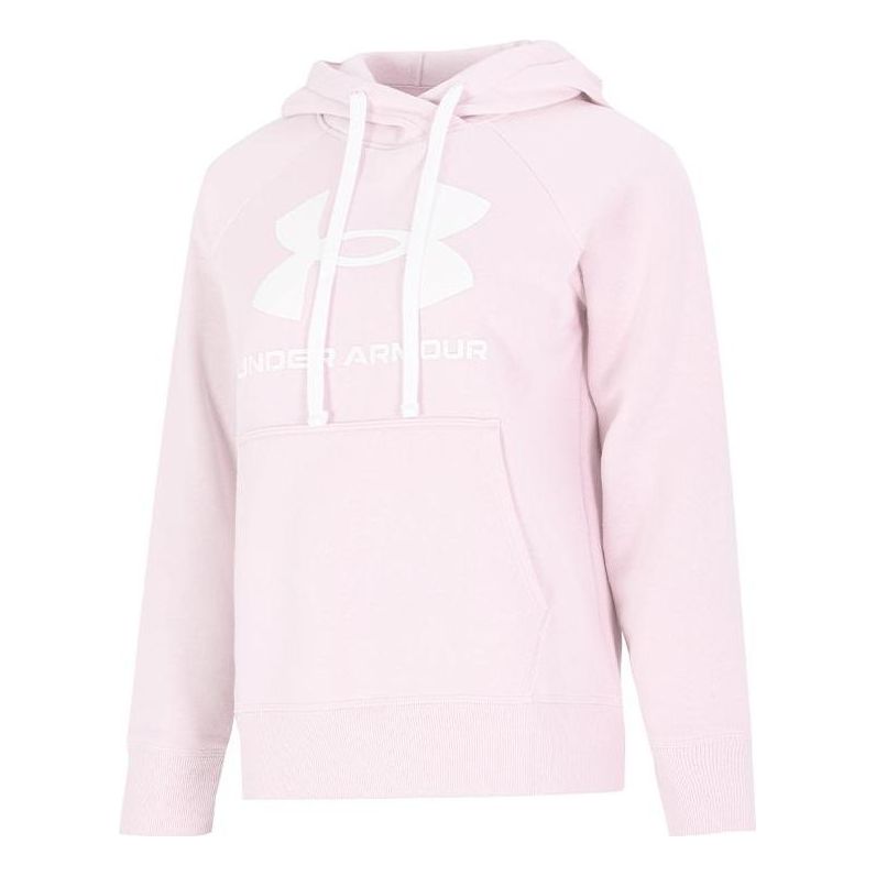 (WMNS) Under Armour Rival Fleece Logo Hoodie 'Light Pink' 1356318-647