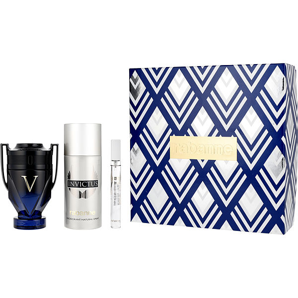 Paco Rabanne Invictus Victory Elixir Parfum Intense Spray 3.4 oz &amp; Deodorant Spray 5.1 oz &amp; Parfum Spray 0.34 oz Mini - Үнэртэй ус