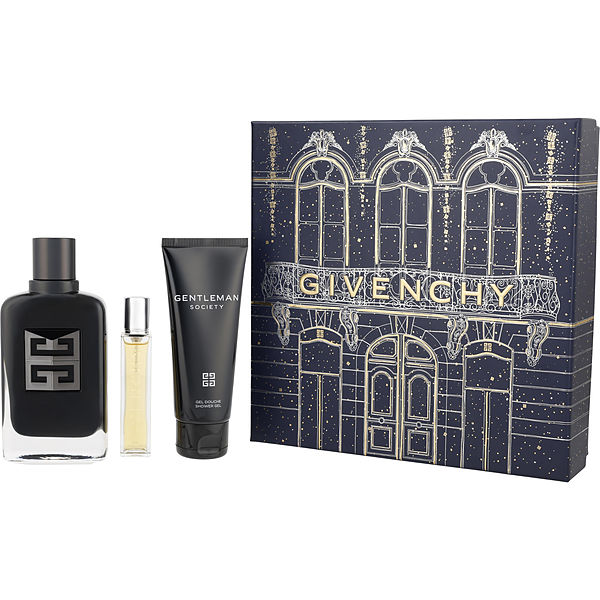 Givenchy Gentleman Society Extreme Eau De Parfum Spray 3.4 oz &amp; Shower Gel 2.5 oz &amp; Eau De Parfum Spray 0.4 oz Mini - Үнэртэй ус