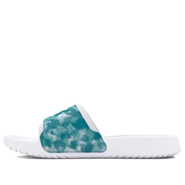 (WMNS) Under Armour Ignite Select Graphic Slides 'White Turquoise Tie-Dye' 3027223-100
