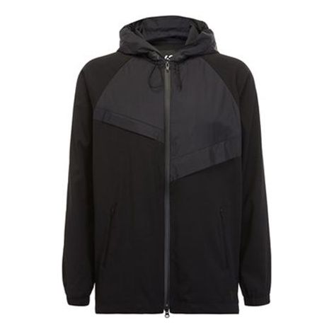 Men's Y-3 Wool Sateen Track Top hooded raglan sleeve Long Sleeves Sports Jacket Black FJ0452