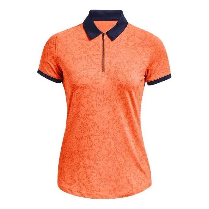 (WMNS) Under Armour Playoff Wild Fields Polo Shirt 'Orange' 1377336-866