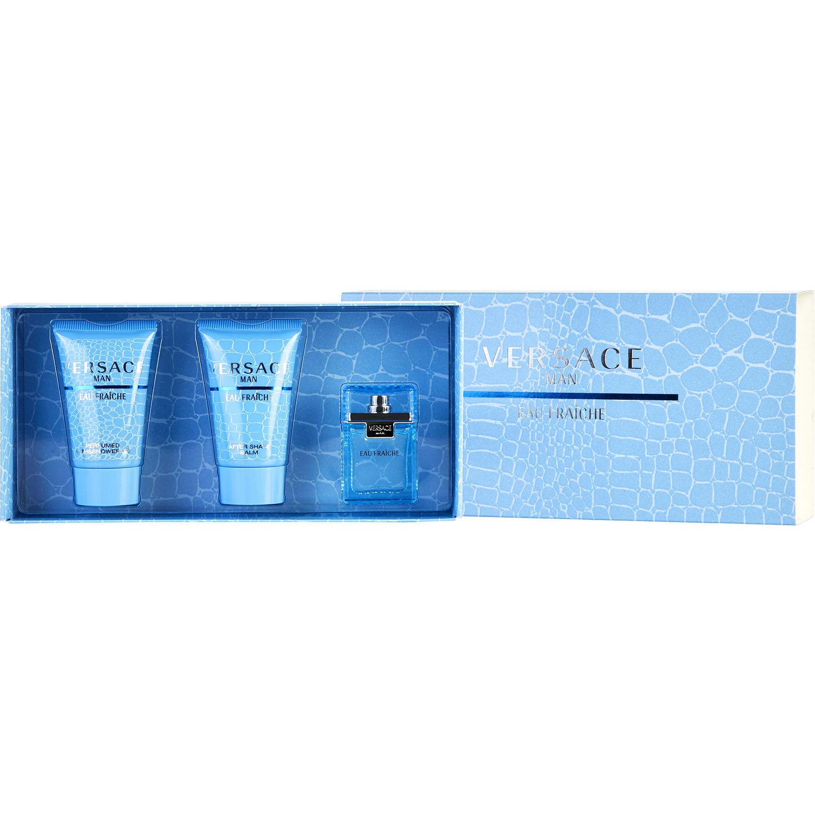 Gianni Versace Versace Man Eau Fraiche Eau De Toilette 0.17 oz Mini & Aftershave Balm 0.8 oz & Shower Gel 0.8 oz - Үнэртэй ус
