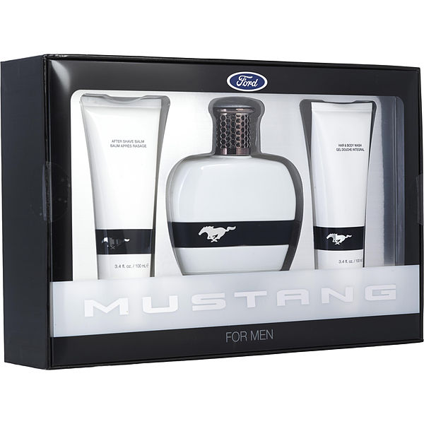 Estee Lauder Ford Mustang White Eau De Toilette Spray 3.4 oz & Hair And Body Wash 3.4 oz & Aftershave Balm 3.4 oz - Үнэртэй ус