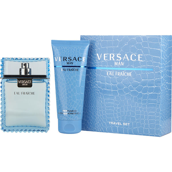 Gianni Versace Versace Man Eau Fraiche Eau De Toilette Spray 3.4 oz & Shower Gel 3.4 oz (Travel Offer) - Үнэртэй ус