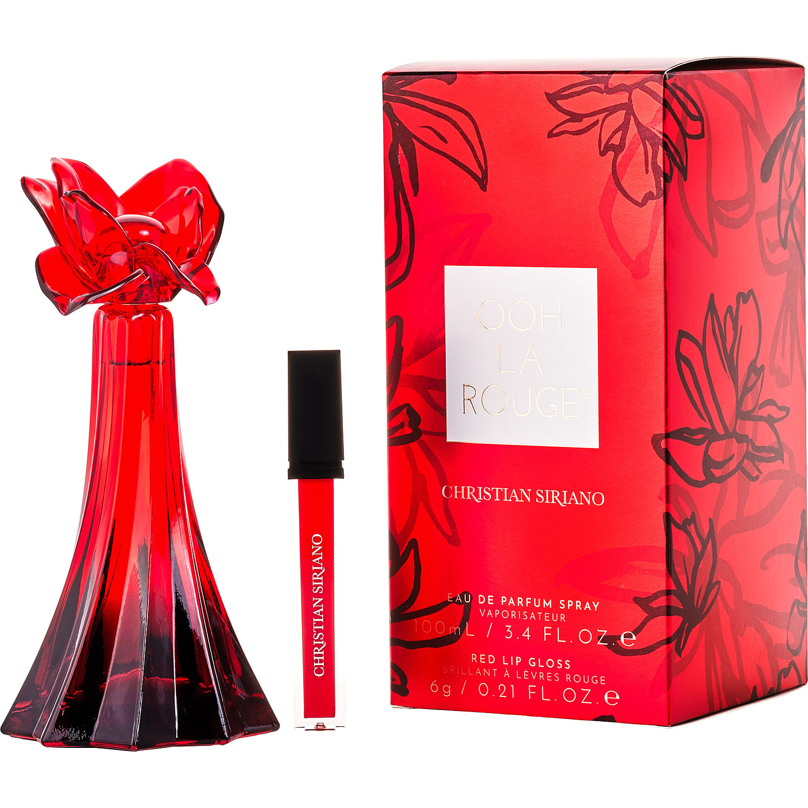 Christian Siriano Ooh La Rouge Eau De Parfum Spray 3.4 oz & Lip Gloss - Үнэртэй ус