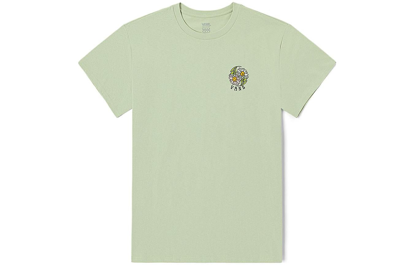 (WMNS) Vans Flower T-shirt 'Green' VN0008ZDBQH