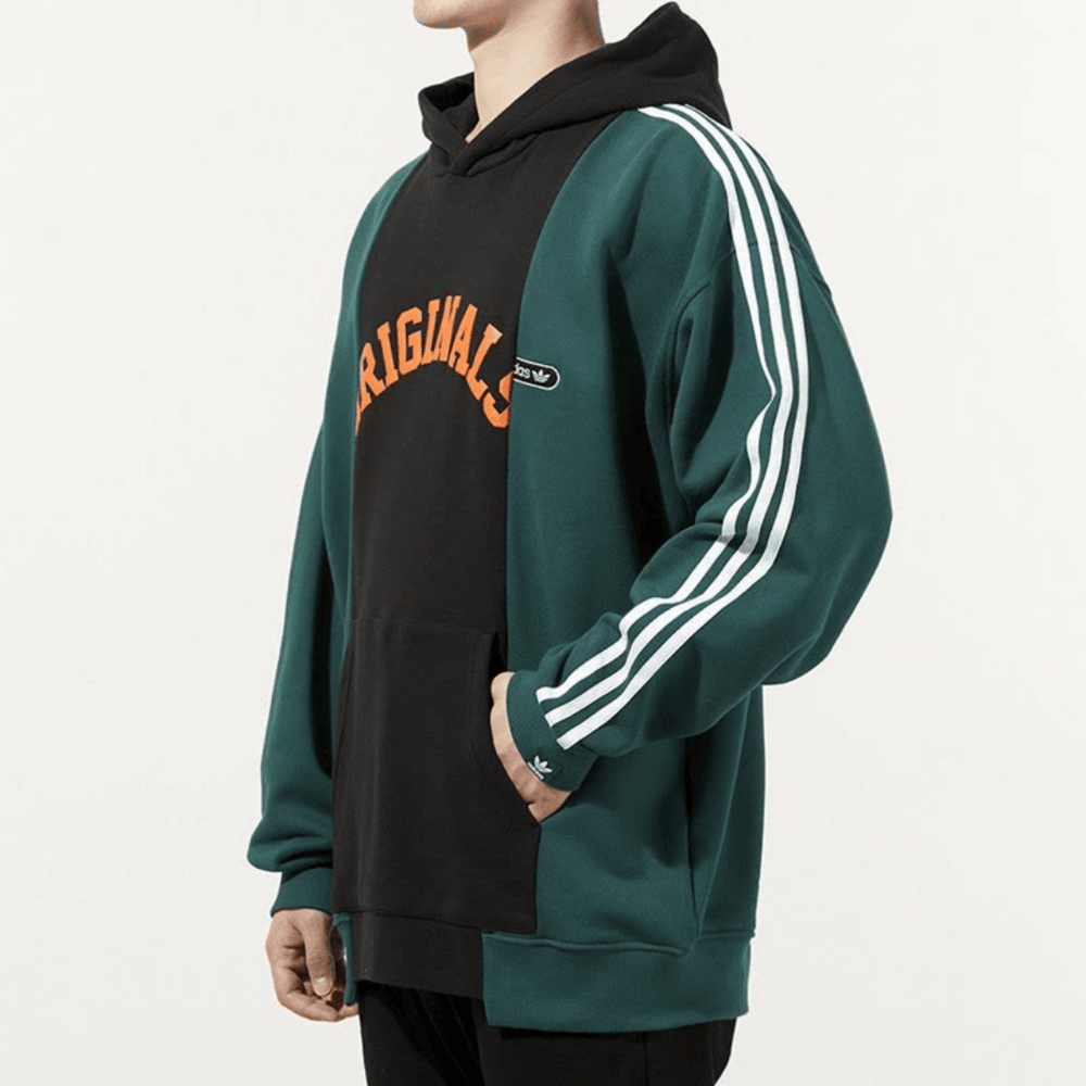 Men's adidas originals Alphabet Printing Colorblock Black