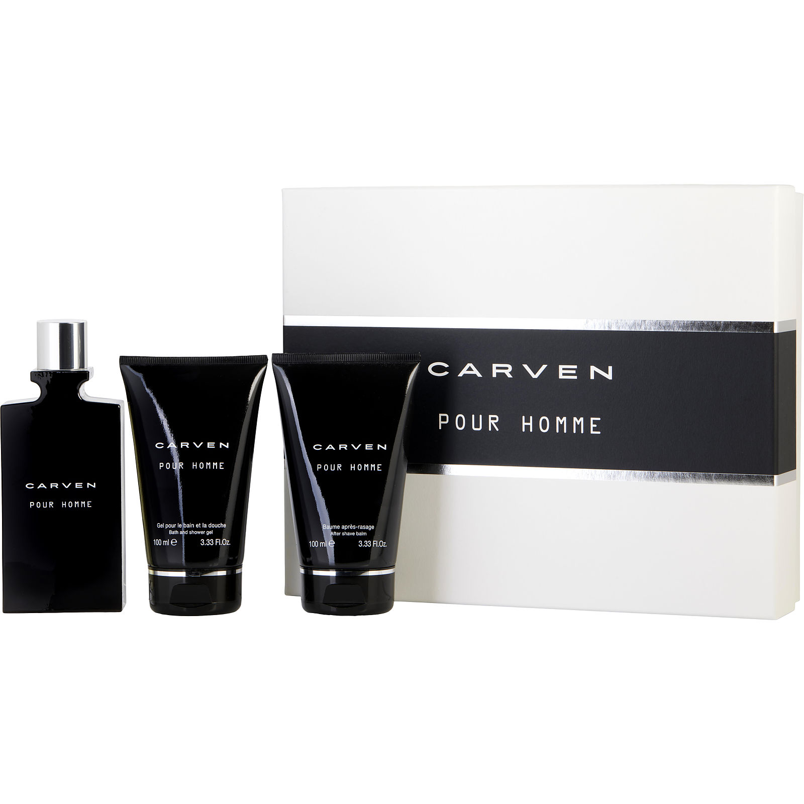 Carven Pour Homme Eau De Toilette Spray 3.3 oz & Aftershave Balm 3.3 oz & Shower Gel 3.3 oz - Үнэртэй ус