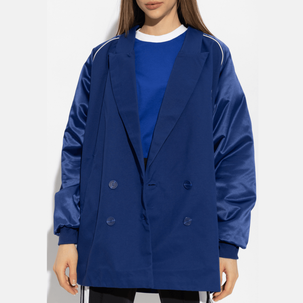 Women Sportswear Fit Long Sleeve Outdoor Blazer, Navy