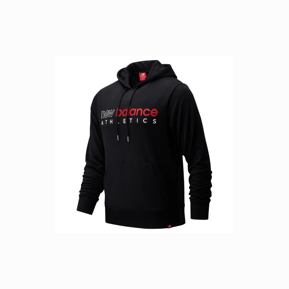 Brand Print Hoodie with Kangaroo Pocket