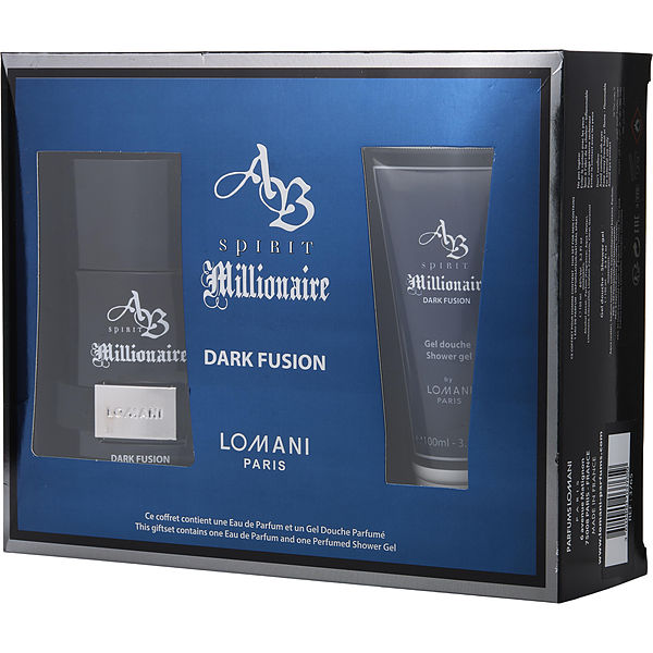 Lomani Ab Spirit Millionaire Dark Fusion Eau De Parfum Spray 3.3 oz & Shower Gel 3.3 oz - Үнэртэй ус