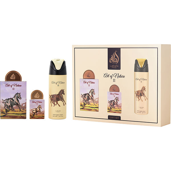 Lattafa Pride Art Of Nature Ii Eau De Parfum Spray 3.4 oz &amp; Perfumed Spray 6.67 oz &amp; Eau De Parfum Spray 0.65 oz - Үнэртэй ус