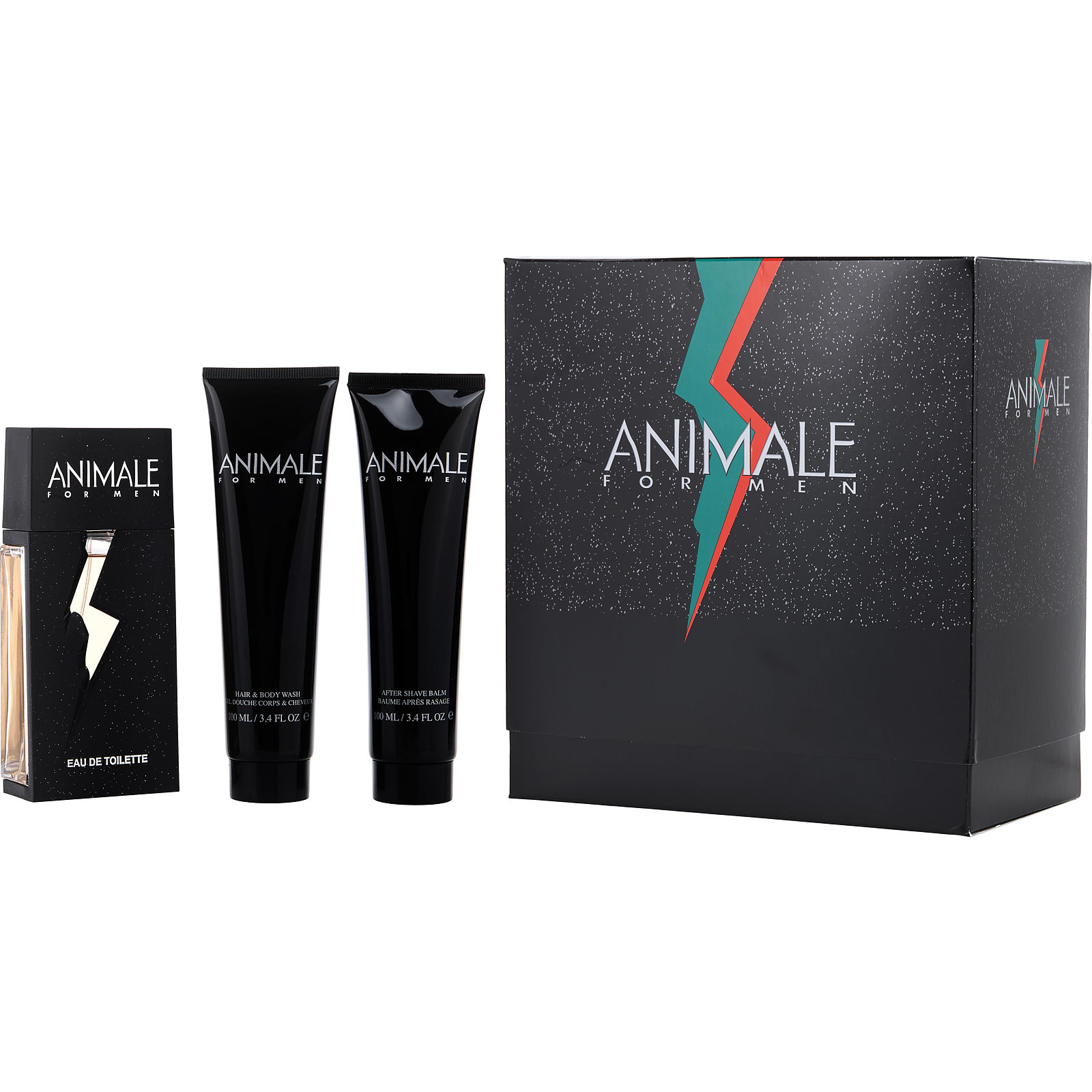 Animale Parfums Animale Eau De Toilette Spray 3.3 oz & Aftershave Balm 3.4 oz & Body Wash 3.4 oz - Үнэртэй ус