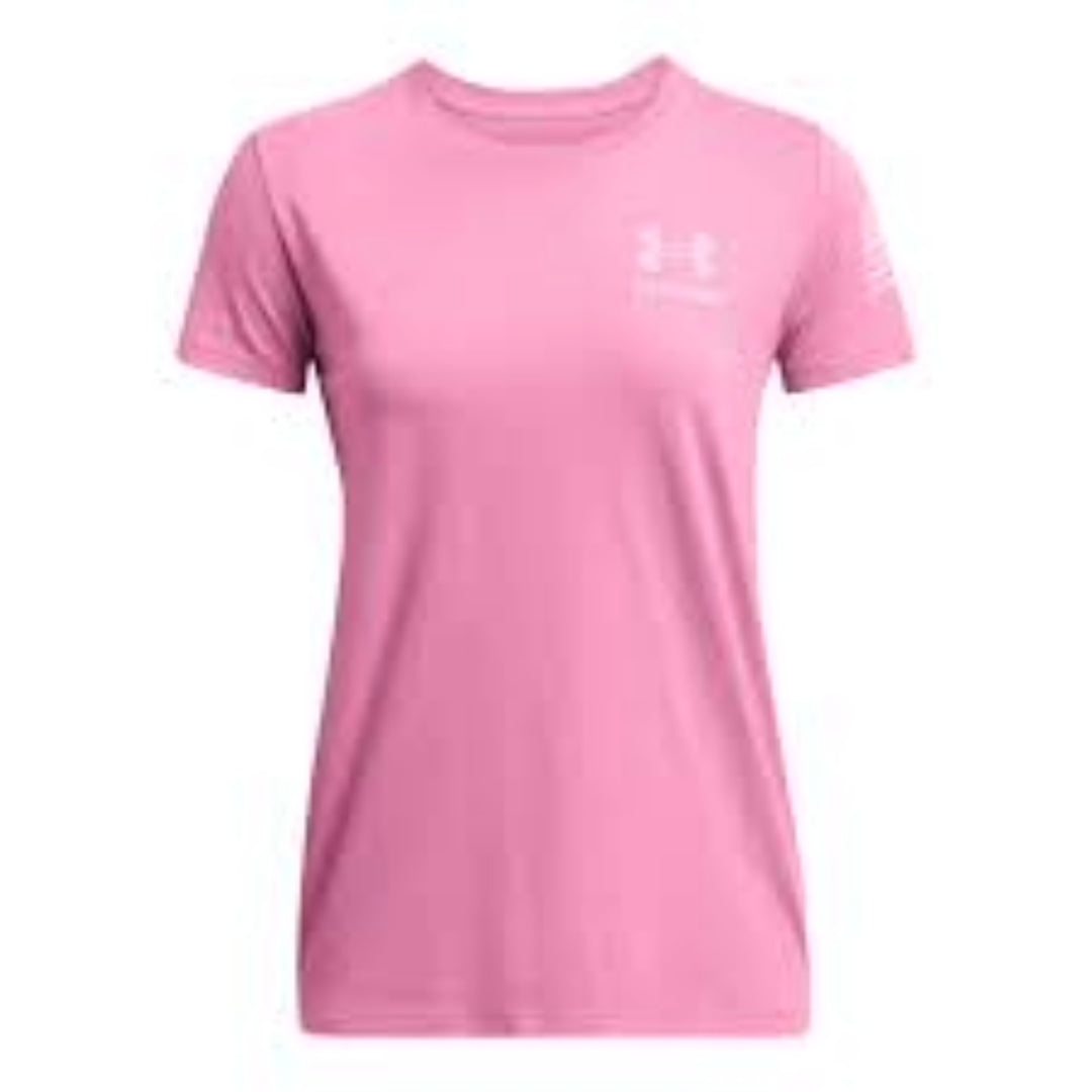 (WMNS) Under Armour Freedom Banner T-Shirt 'Pink' 1370819-660