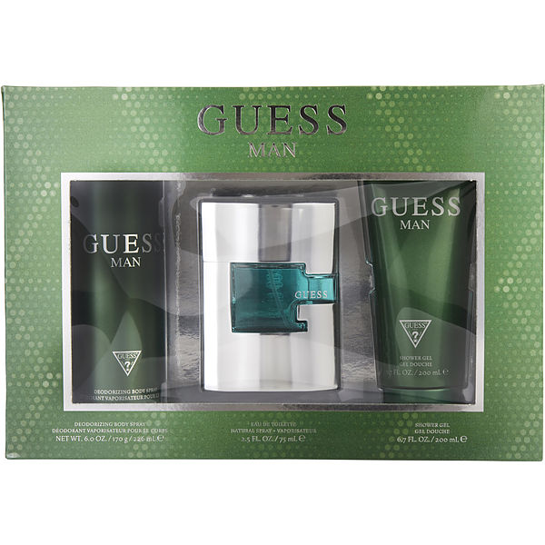 Guess Man Eau De Toilette Spray 2.5 oz & Deodorant Spray 6 oz & Shower Gel 6.7 oz - Үнэртэй ус