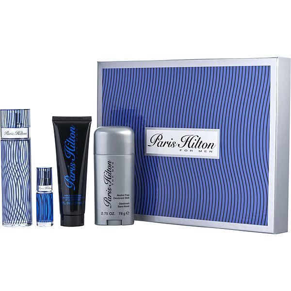 Paris Hilton Man Eau De Toilette Spray 3.4 oz & Hair And Body Wash 3 oz & Deodorant Stick Alcohol Free 2.75 oz & Eau De Toilette Spray 0.34 oz Mini - Үнэртэй ус