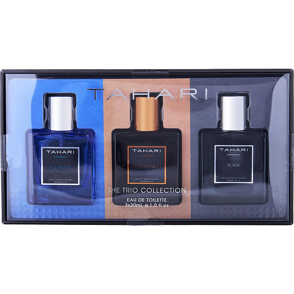 Tahari Parfums Variety The Trio Collection With Aquawave & Black & Leather Oud And All Are Eau De Toilette Spray 1 oz - Үнэртэй ус