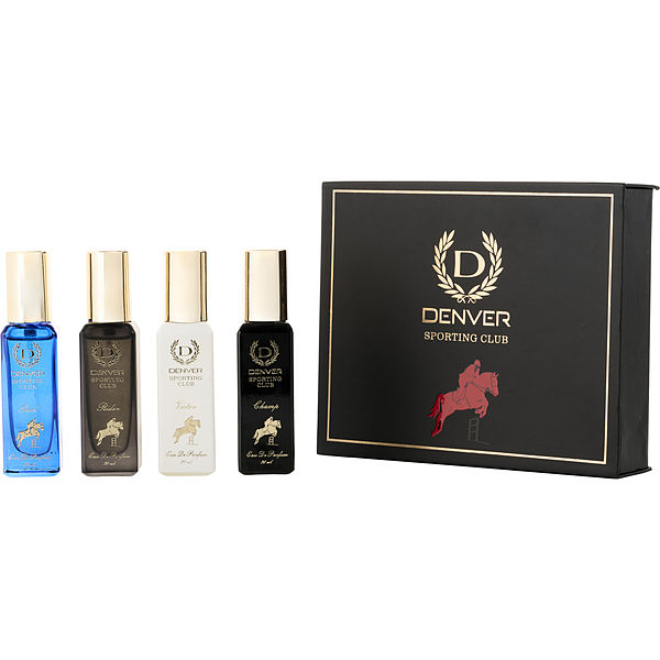 Denver Variety Sporting Club Luxury Set With Champ & Goal & Rider & Victor And All Are Eau De Parfum Spray 0.68 oz - Үнэртэй ус