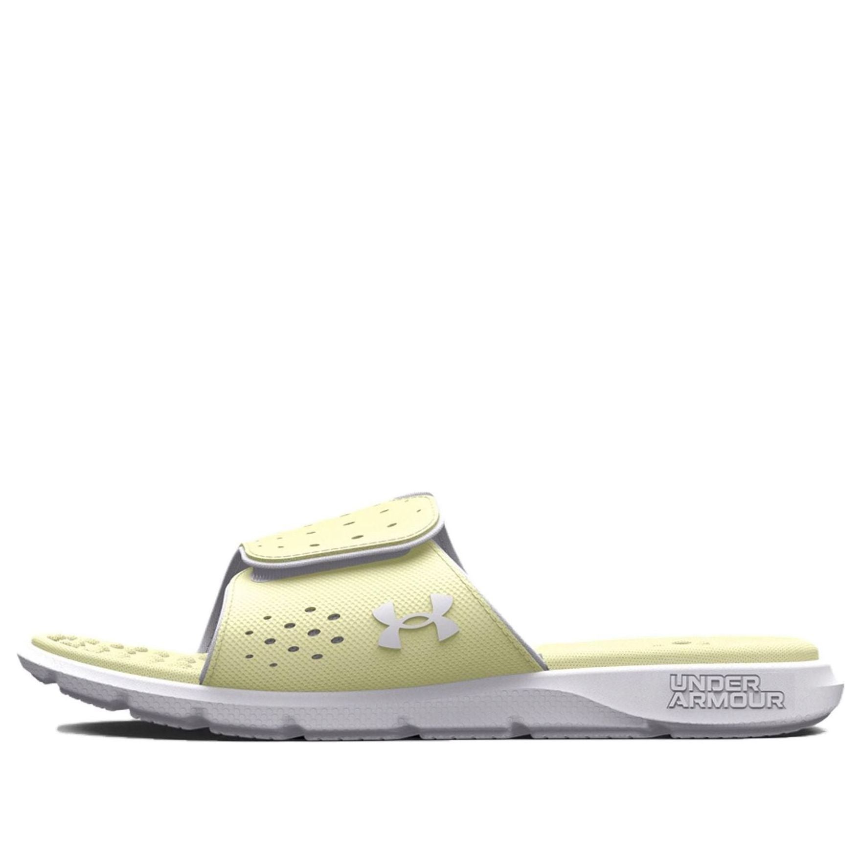 (WMNS) Under Armour Ignite Pro Slide 'Lemon Ice' 3026027-302