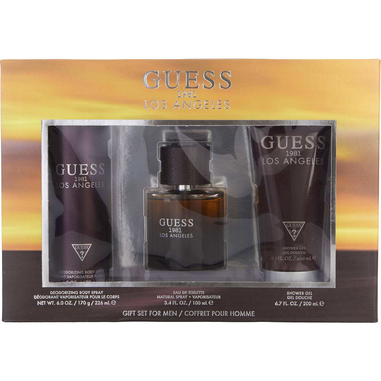 Guess 1981 Los Angeles Eau De Toilette Spray 3.4 oz & Body Spray 6 oz & Shower Gel 6.7 oz - Үнэртэй ус