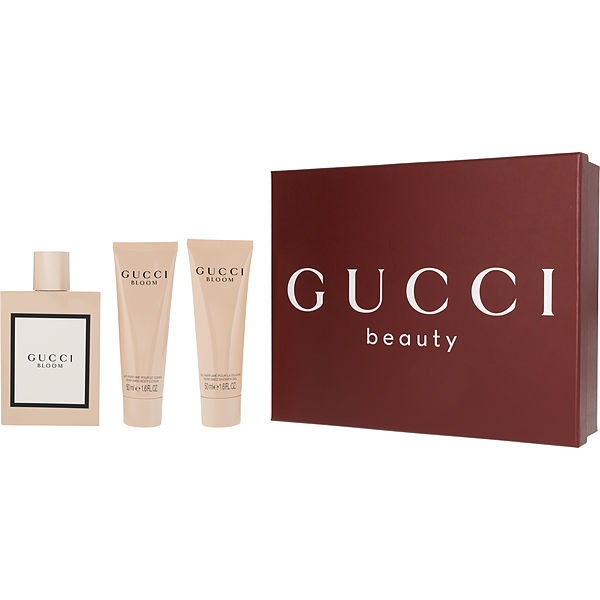 Gucci Bloom Eau De Parfum Spray 3.3 oz &amp; Body Lotion 1.6 oz &amp; Shower Gel 1.6 oz - Үнэртэй ус