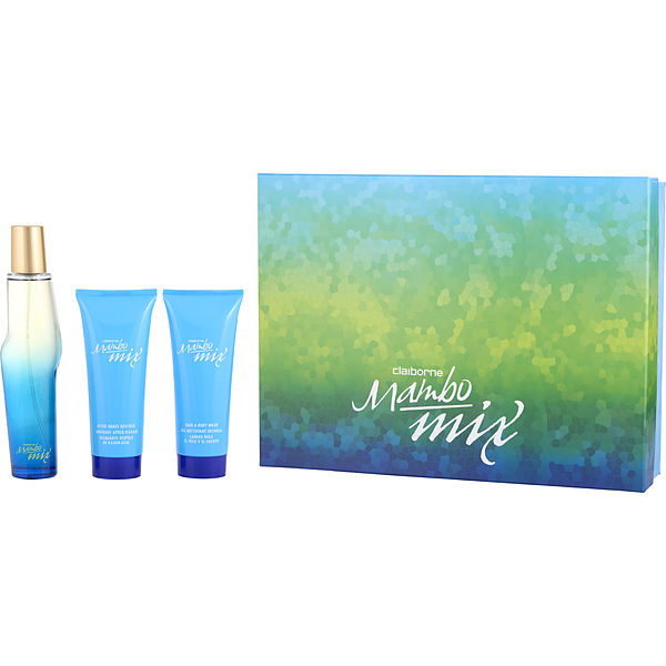 Liz Claiborne Mambo Mix Cologne Spray 3.4 oz & Hair And Body Wash 3.4 oz & Aftershave Soother 3.4 oz - Үнэртэй ус