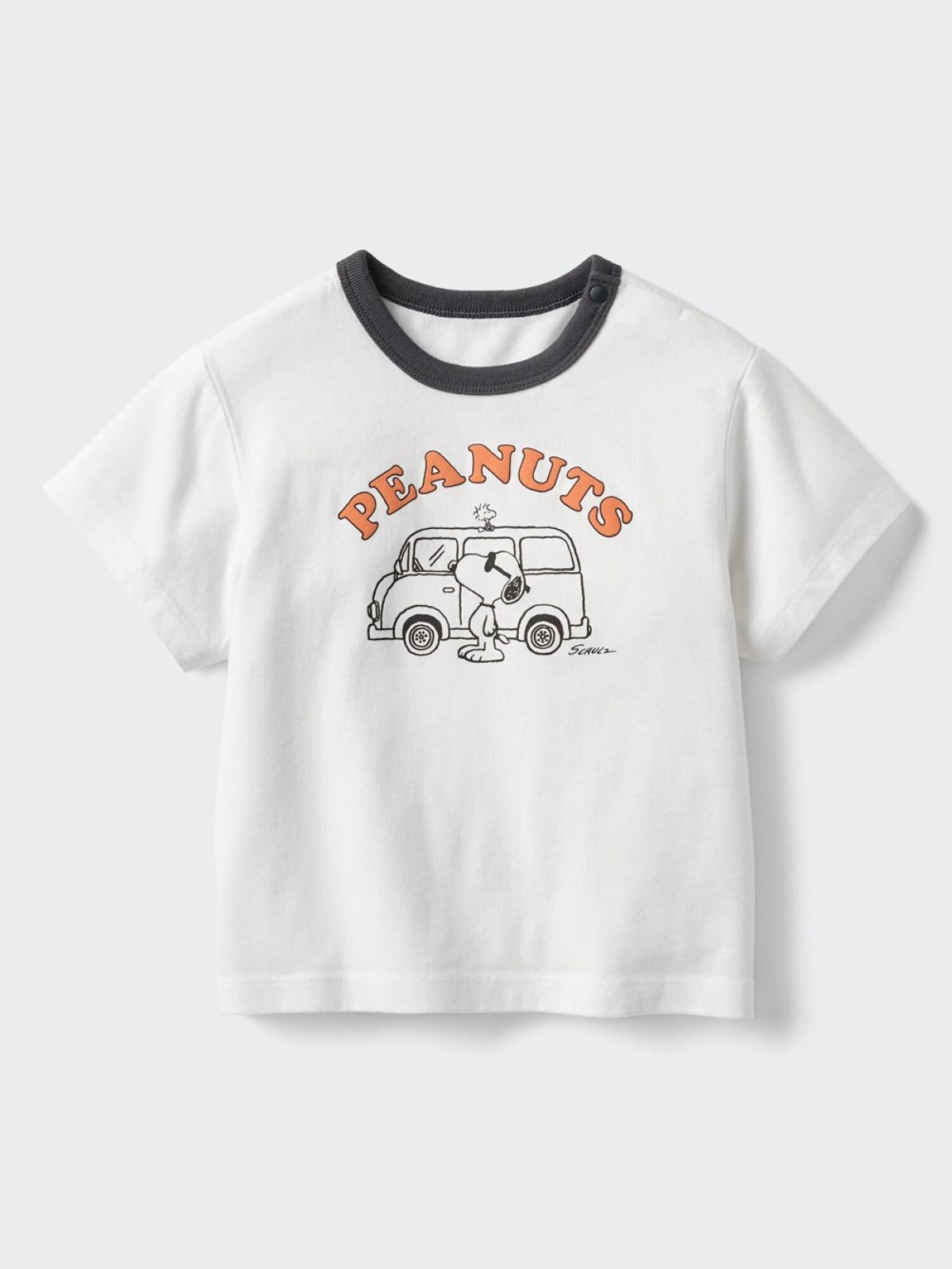 UT PEANUTS AIRism хөвөн холимог принттэй богино ханцуйт футболк