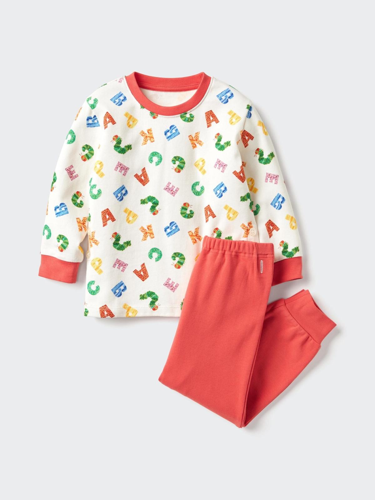 UT Hungry Caterpillar зурагт номын унтлагын хувцас / урт ханцуйт